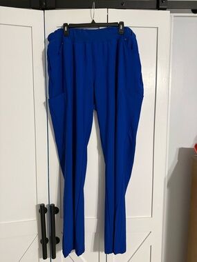 Cherokee iFlex Royal Blue Scrub Pants with Side Pockets